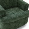 360° Swivel Accent Barrel Chair With Dual Layer Cushion, Round Seating For Living Room - Green - Image 15