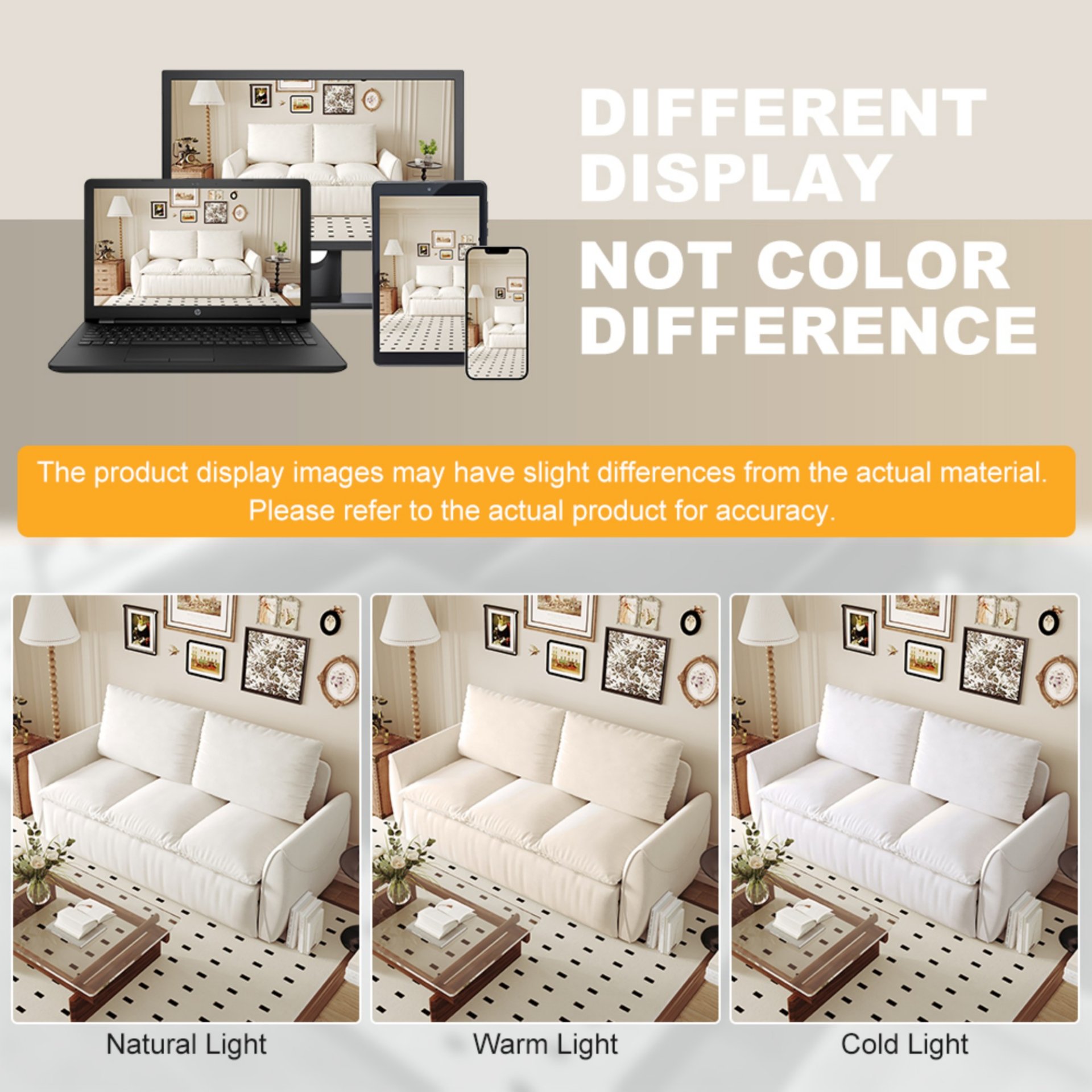 Pull Out Sofa Bed, 3 Seat Convertible Sleeper Sofa With 2 In 1 Pillow And Blanket Set Multifunctional Velvet Loveseat Bed - Beige - Image 16