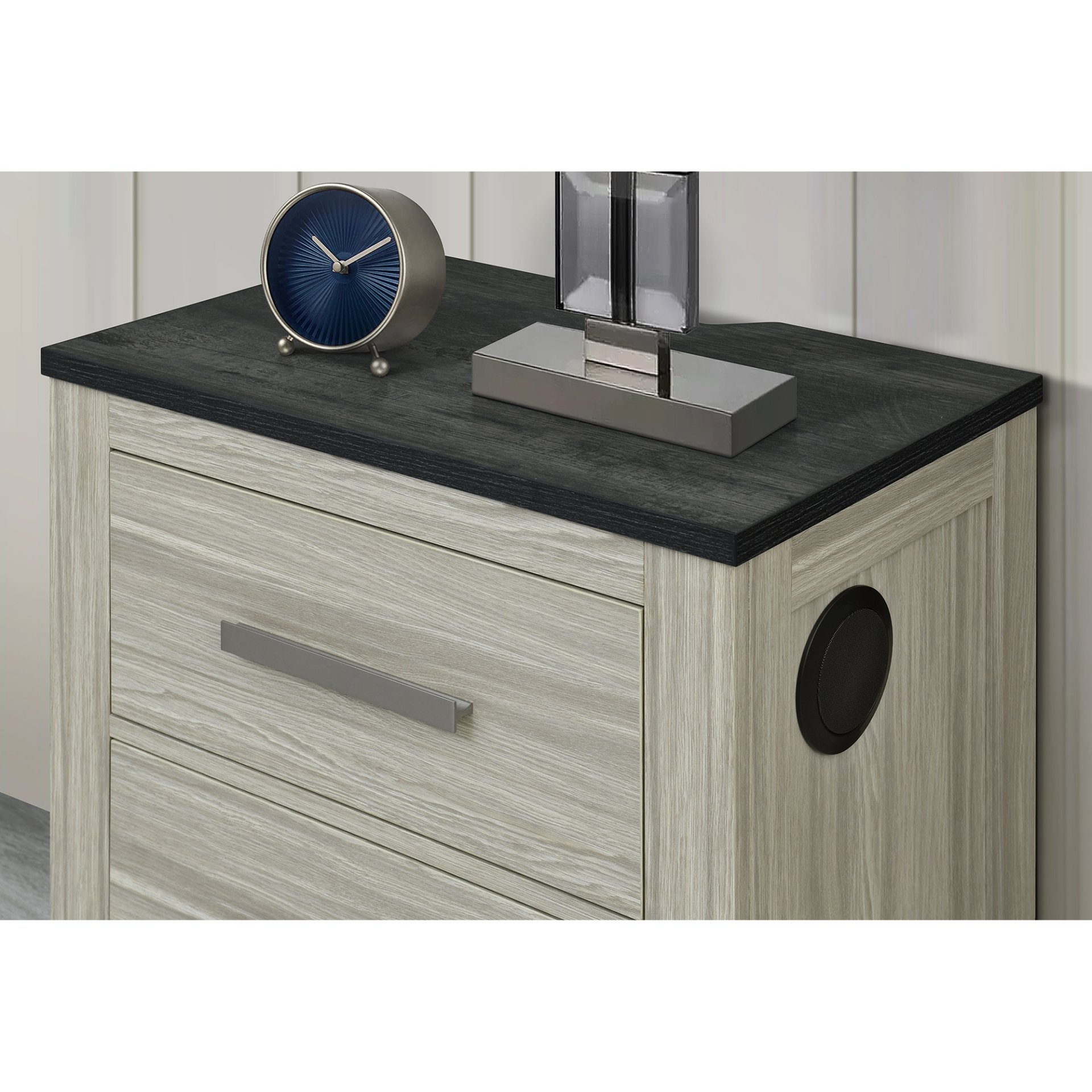 Augusta - Nightstand With Top, 2 Drawers, Block Feet - Beige Brown - Image 6