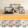 3 In 1 Pull Out Sofa Bed, Convertible Sleeper Sofa Bed, 3 Seater Sofa With Movable Ottoman - Beige - Image 10
