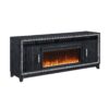 Almera - Fireplace With Adjustable Temperature And LED Options - Dark Gray - Image 4