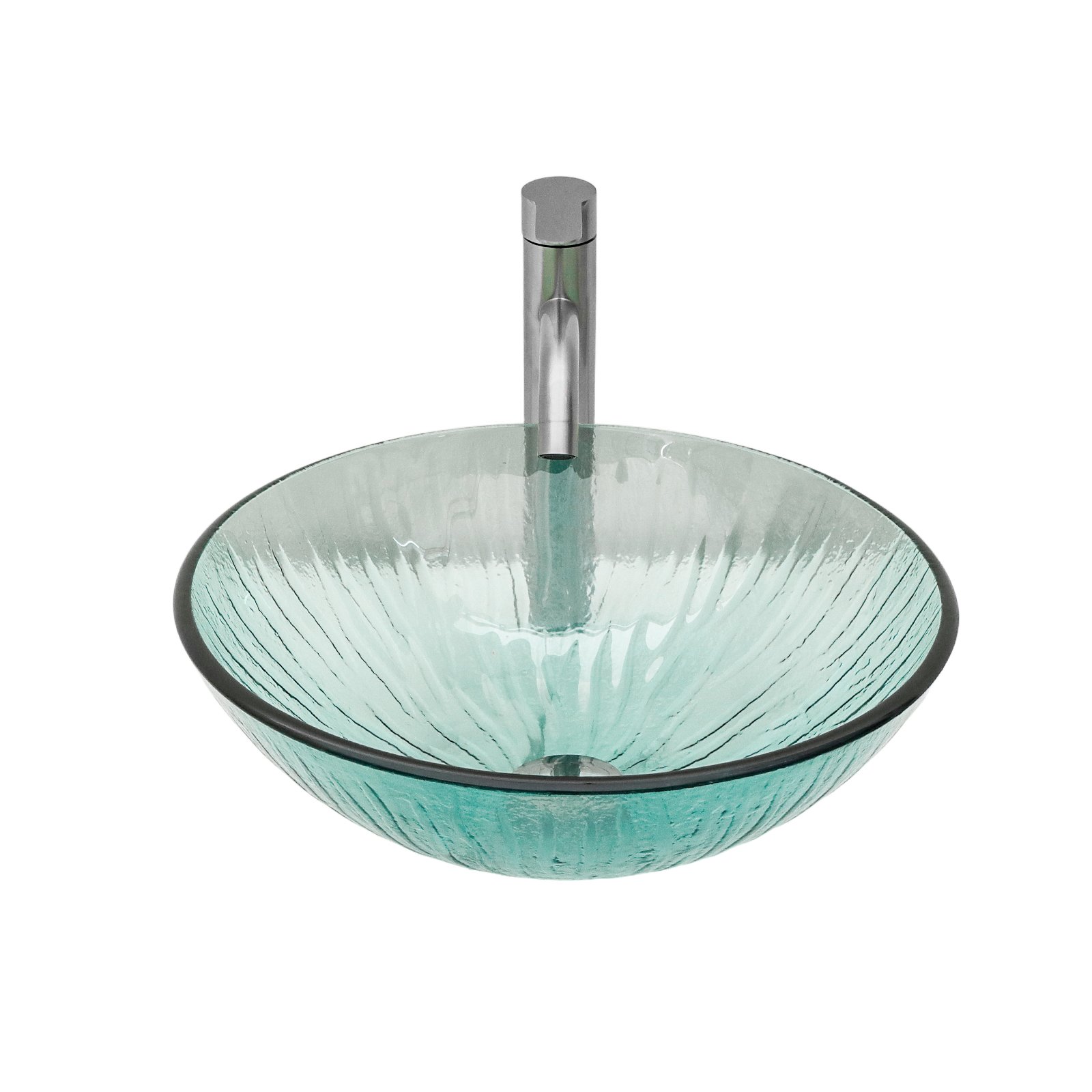Vessel Sink With Trim, Round Bowl, Pop Up Drain (No Faucet) - Green - Image 9