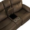 Brenda - Console Reclining Loveseat With Manual Recline Function - Brown - Image 8