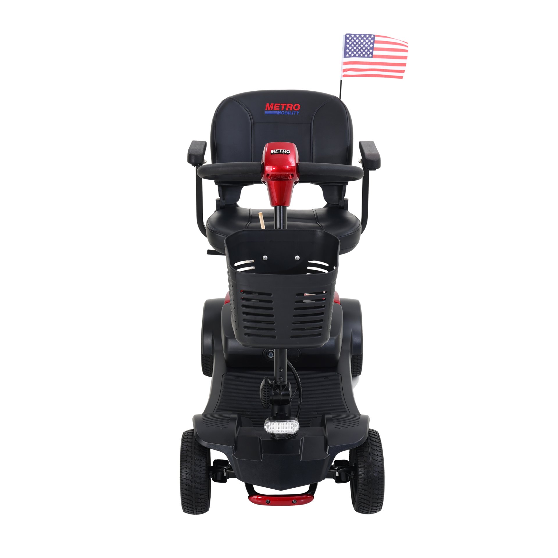 Max Sport - 4 Wheels Outdoor Compact Mobility Scooter With 2 Pieces X 12Ah Lead Acid Battery - Red - Image 5