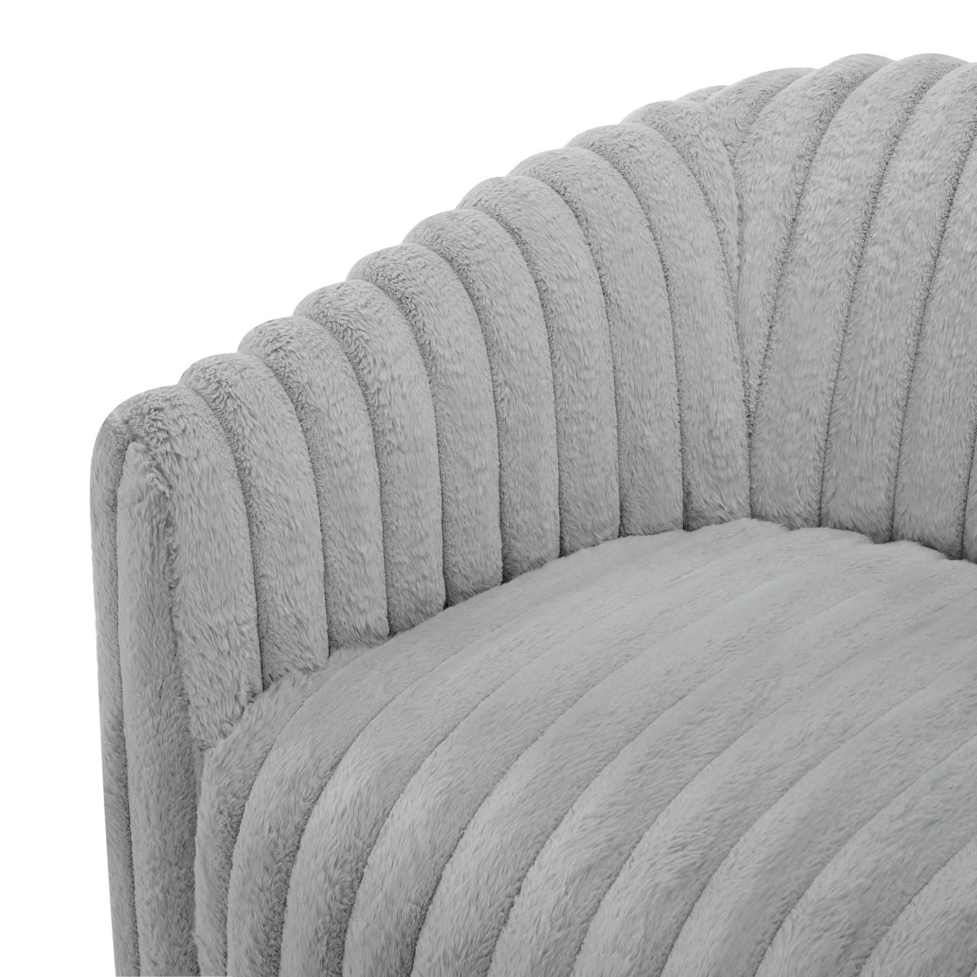 Alexa Barrel Swivel Chair - Grey - Image 9