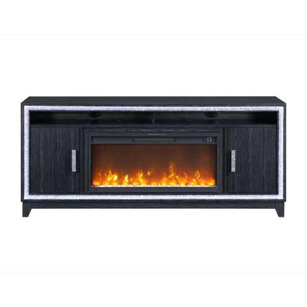 Almera - Fireplace With Adjustable Temperature And LED Options - Dark Gray