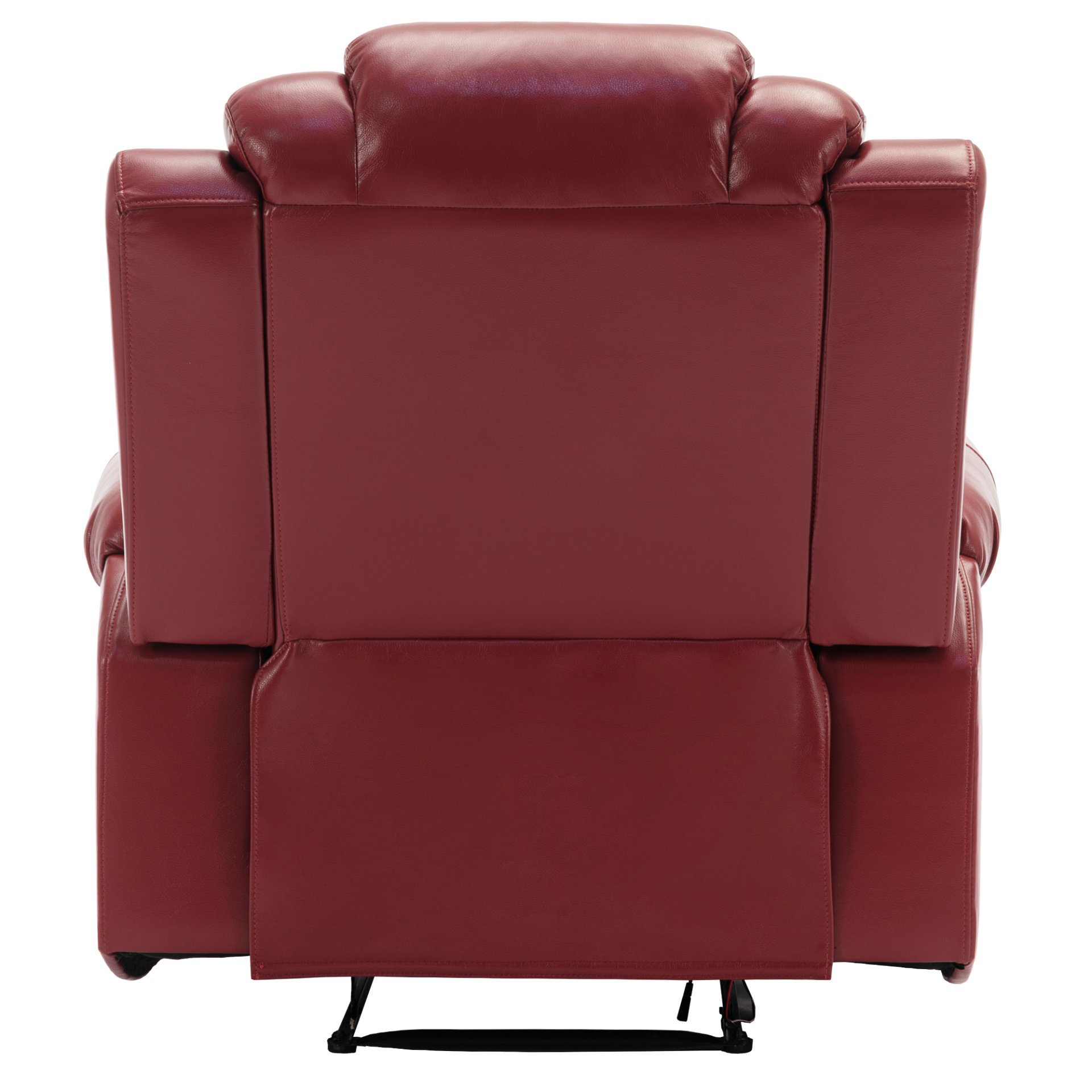 Home Theater Seating Manual Recliner Chair With Led Light Strip For Living Room - Wind Red - Image 12