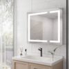 36" X 30" Medicine Cabinet With LED Vanity Mirror, Anti-Fog Recessed Or Surface Mount Bathroom Double Door Large Storage 3000K~6000K Bright Lighted Aluminum Storage Cabinet With Touch Switch - Silver - Image 4