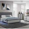 Adelaide - 5 Pieces Queen Bed With LED Set - Black - Image 9