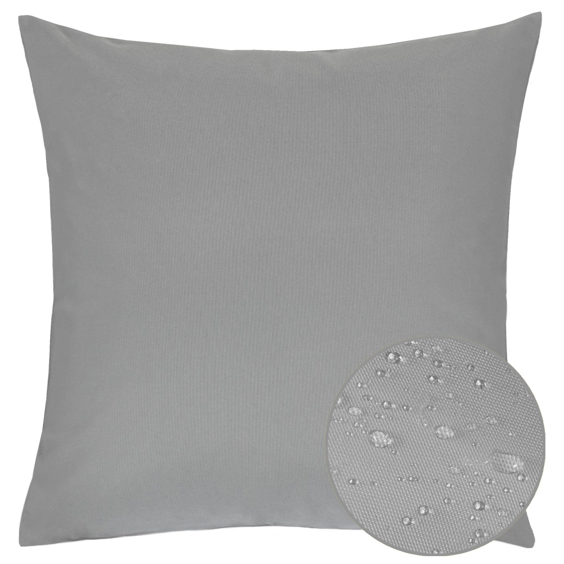 Amazon Rainforest - Solid Pillow Outdoor & Indoor, Silver - Silver - Image 4