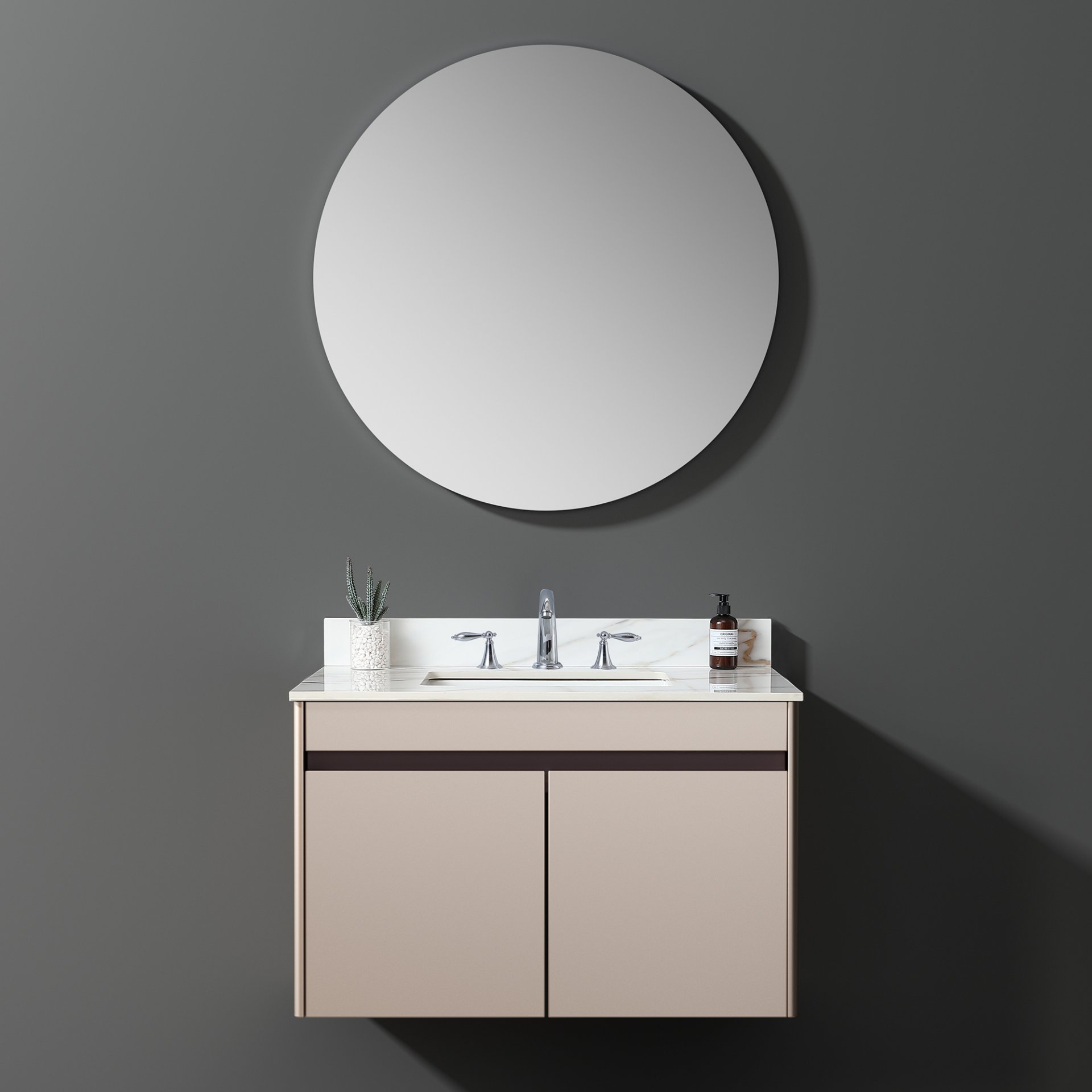 Vanity Top, Sintered Stone - Carrara White With Veins - Image 16