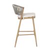 Outdoor Bar Height Aluminum Frame Counter Stools With Scallop Shaped Backrest & Water Resistant Cushions (Set of 2) - Maple - Image 17