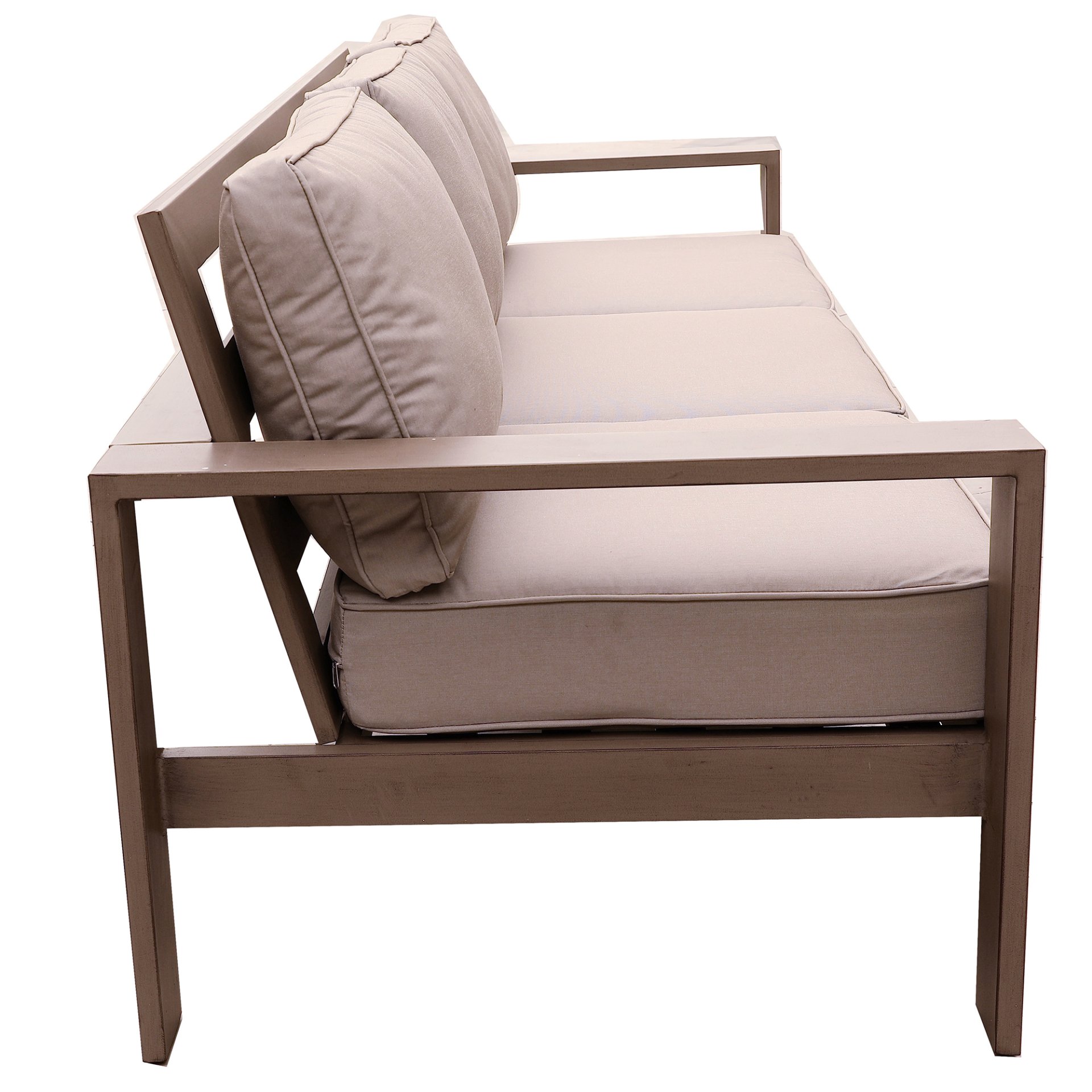 Sofa, Wood Grained - Light Brown - Image 5