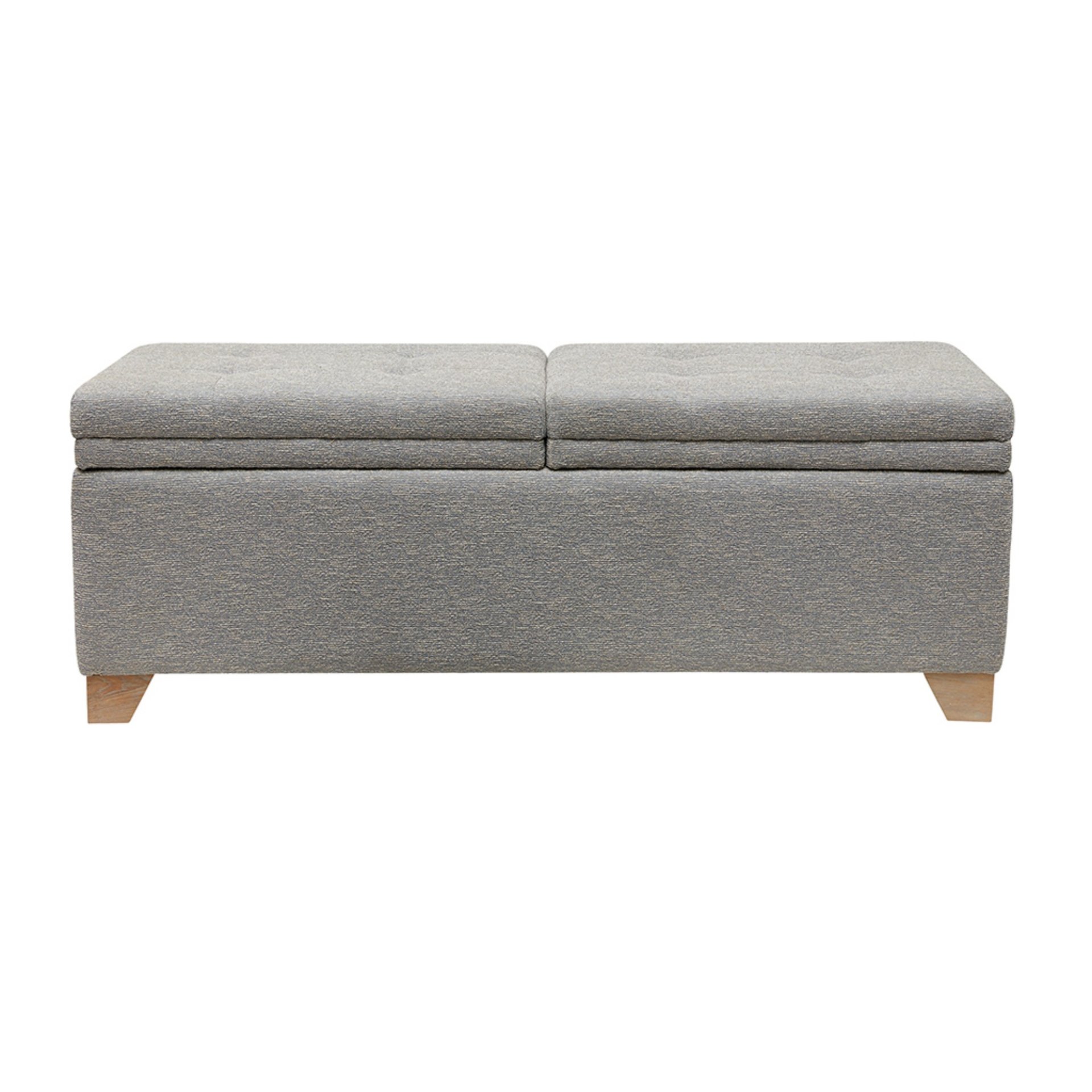 Soft Close Storage Bench Hued Solid Wood - Gray Multi - Image 4