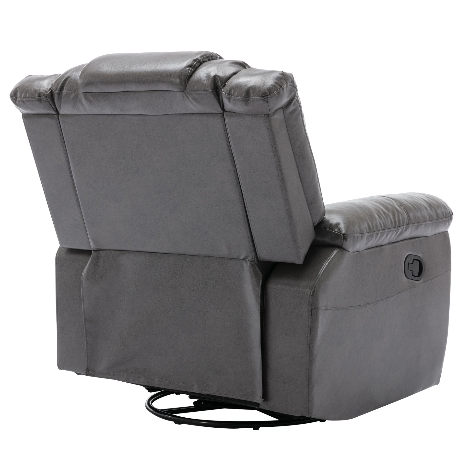 360° swivel And Rocking Home Theater Recliner Manual Recliner Chair With Wide Armrest For Living Room - Gray - Image 19
