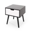 2 Toned Particle Board End Table - Black White - Image 5
