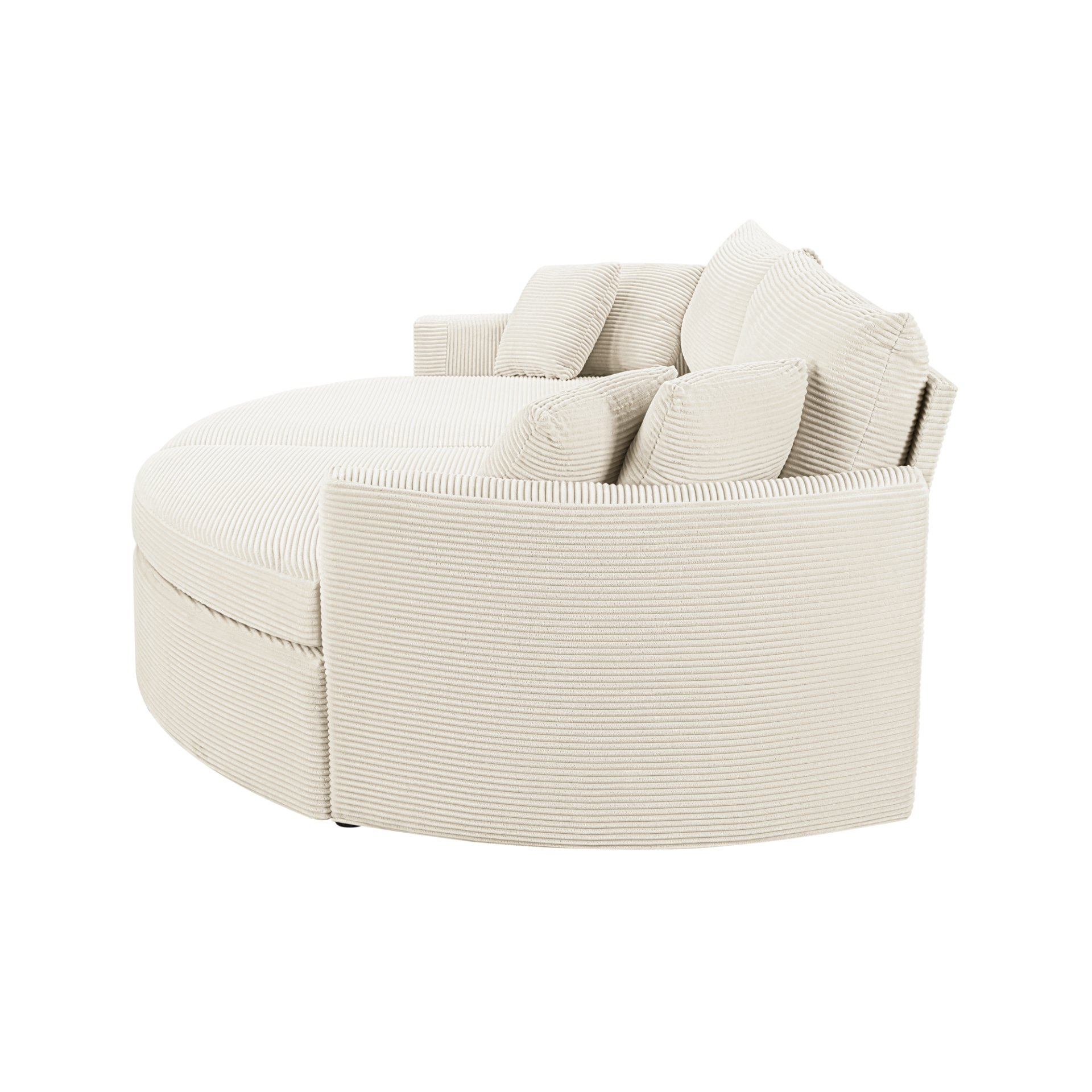 Oversized Double Chaise Lounge Sofa - Beige - Image 7