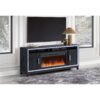 Almera - Fireplace With Adjustable Temperature And LED Options - Dark Gray - Image 2