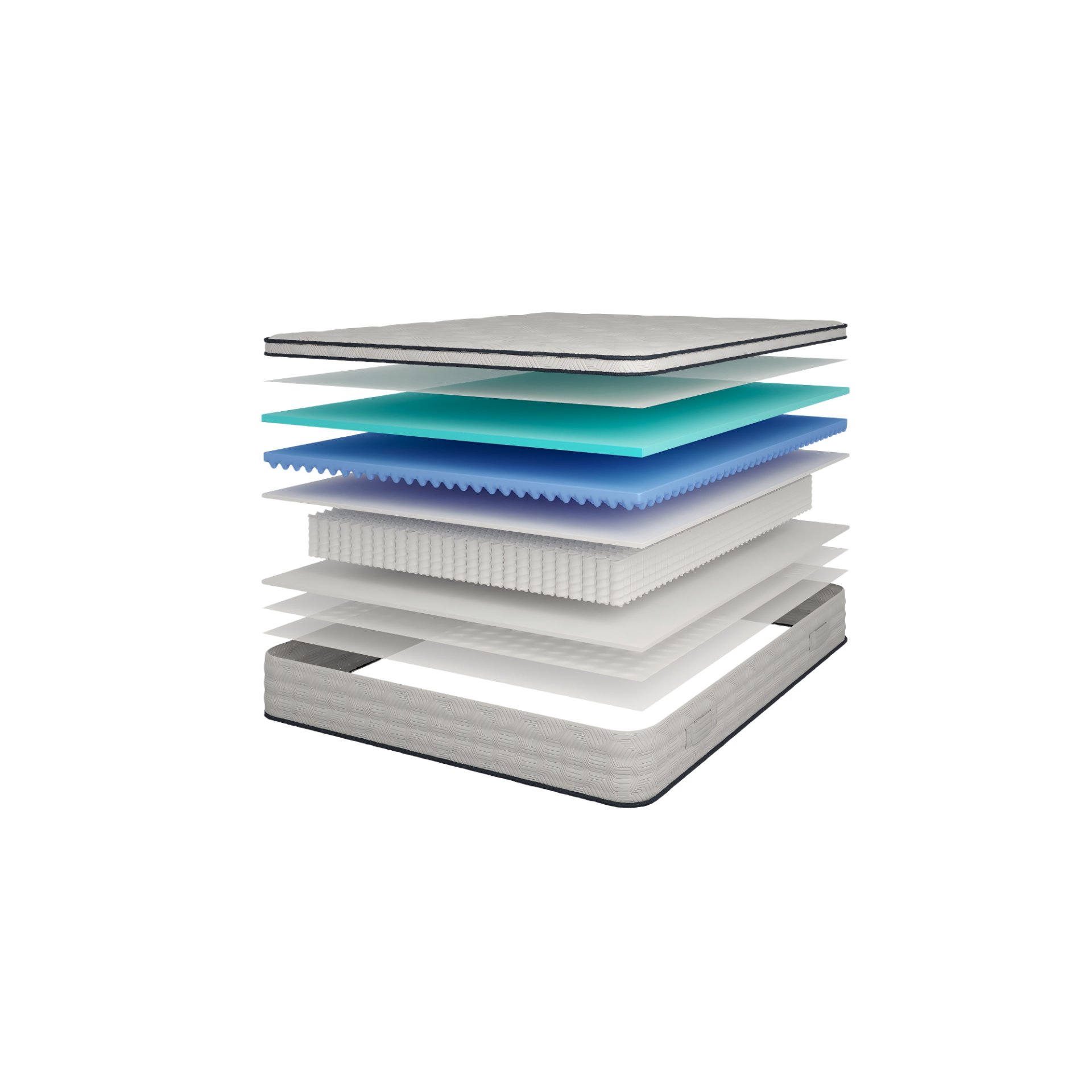 12'' Queen Hybrid Mattress With Pocket Springs And Memory Foam, Medium Firm Support - White - Image 5