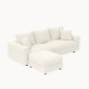 3 Seat Sofa, Deep Seat Couches With Soft Pillows And 1 Ottomans, Convertible Sofa Lounge Chair, For Living Room - Beige - Image 22