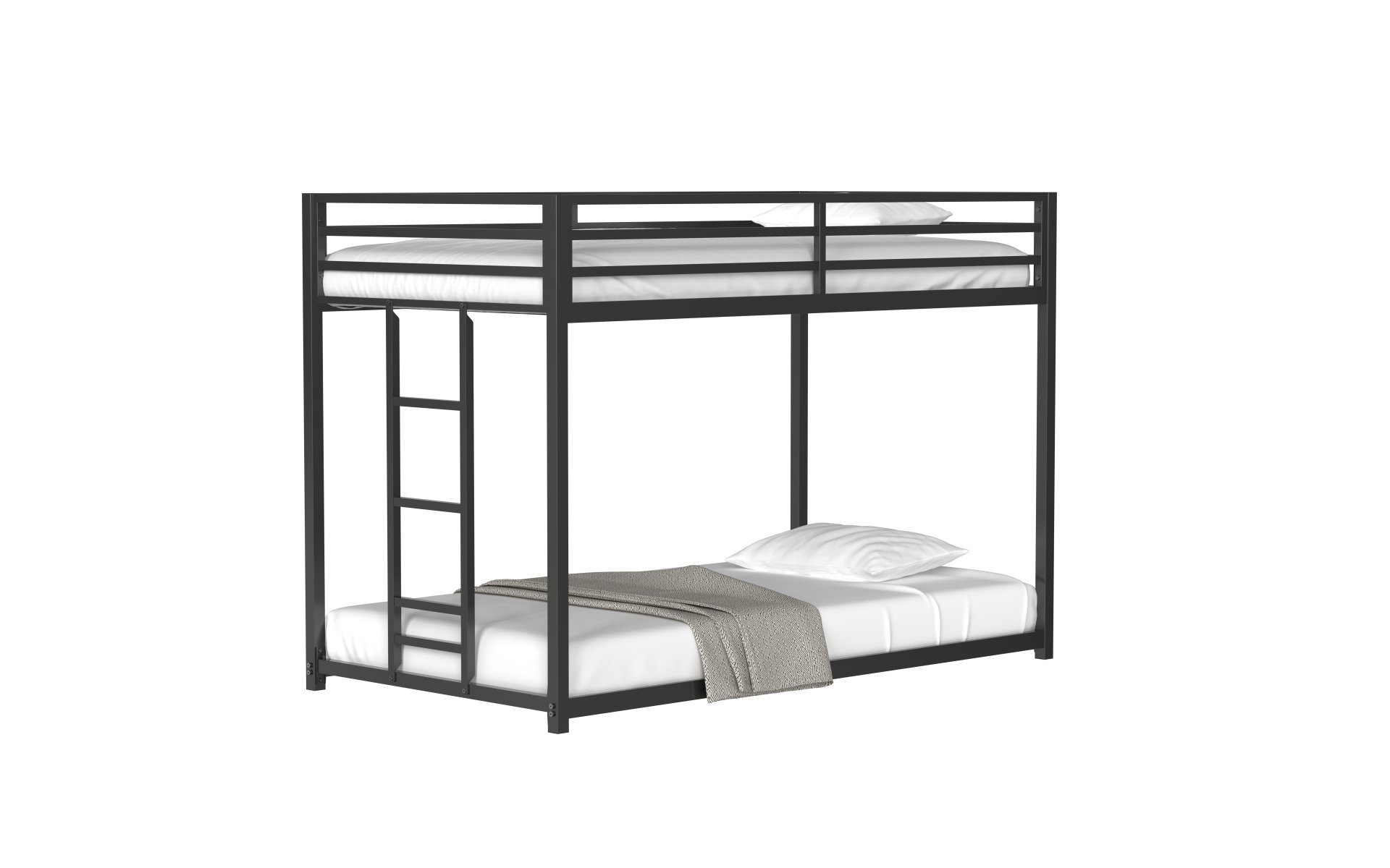 Adam - Twin Over Twin Bunk Bed - Black Metal - Image 19