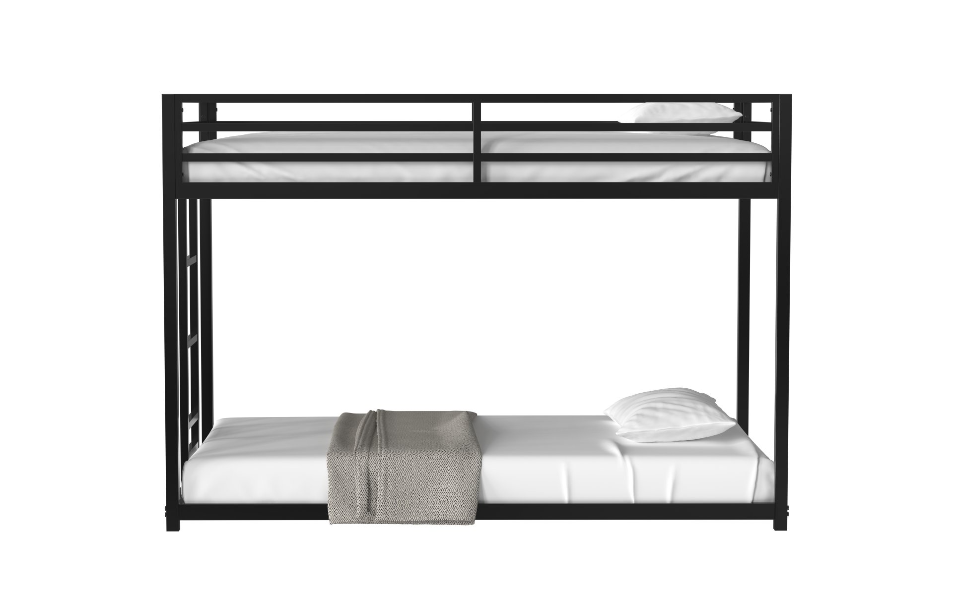 Adam - Twin Over Twin Bunk Bed - Black Metal - Image 20
