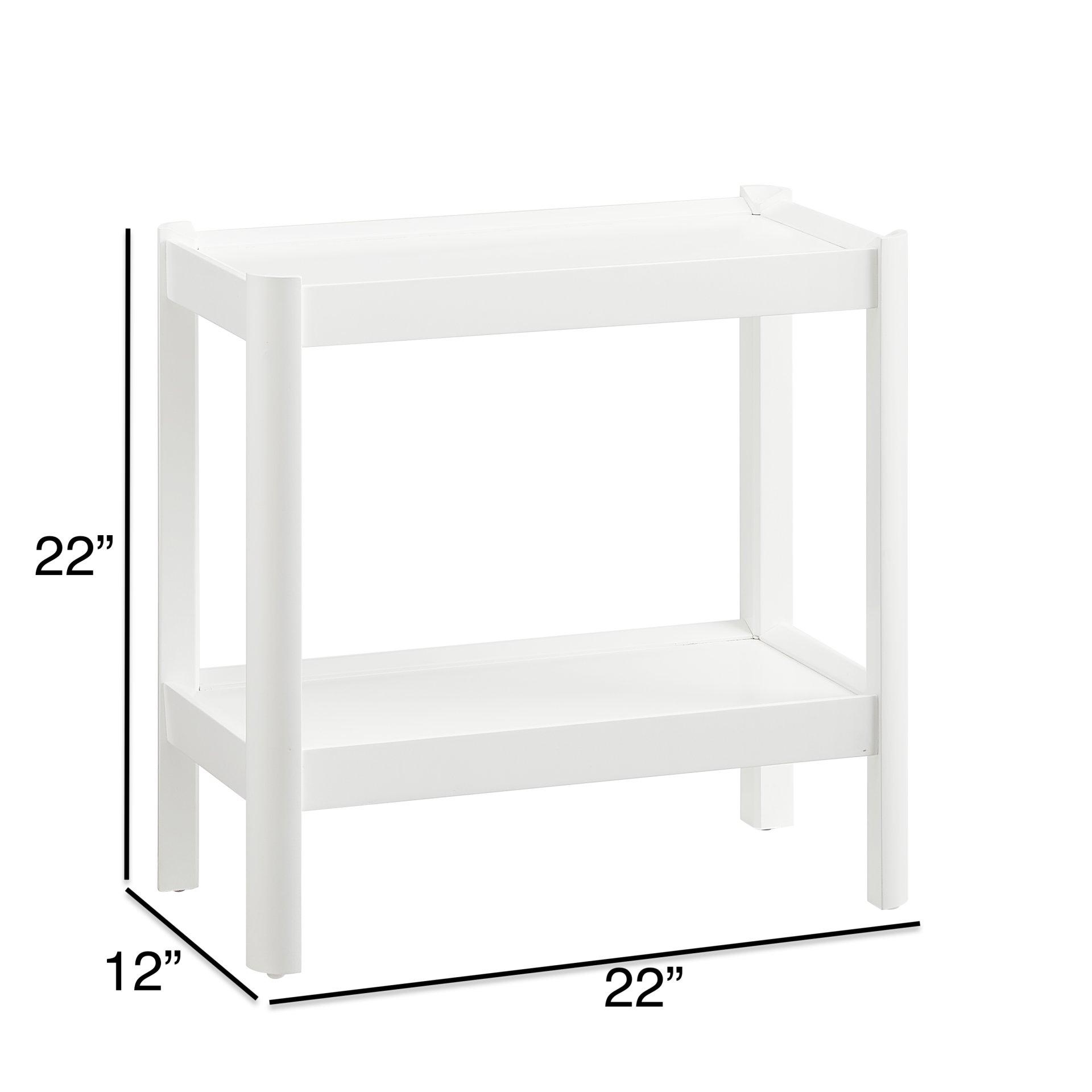 Yonda - Nightstand With 2 Shelves - White - Image 3