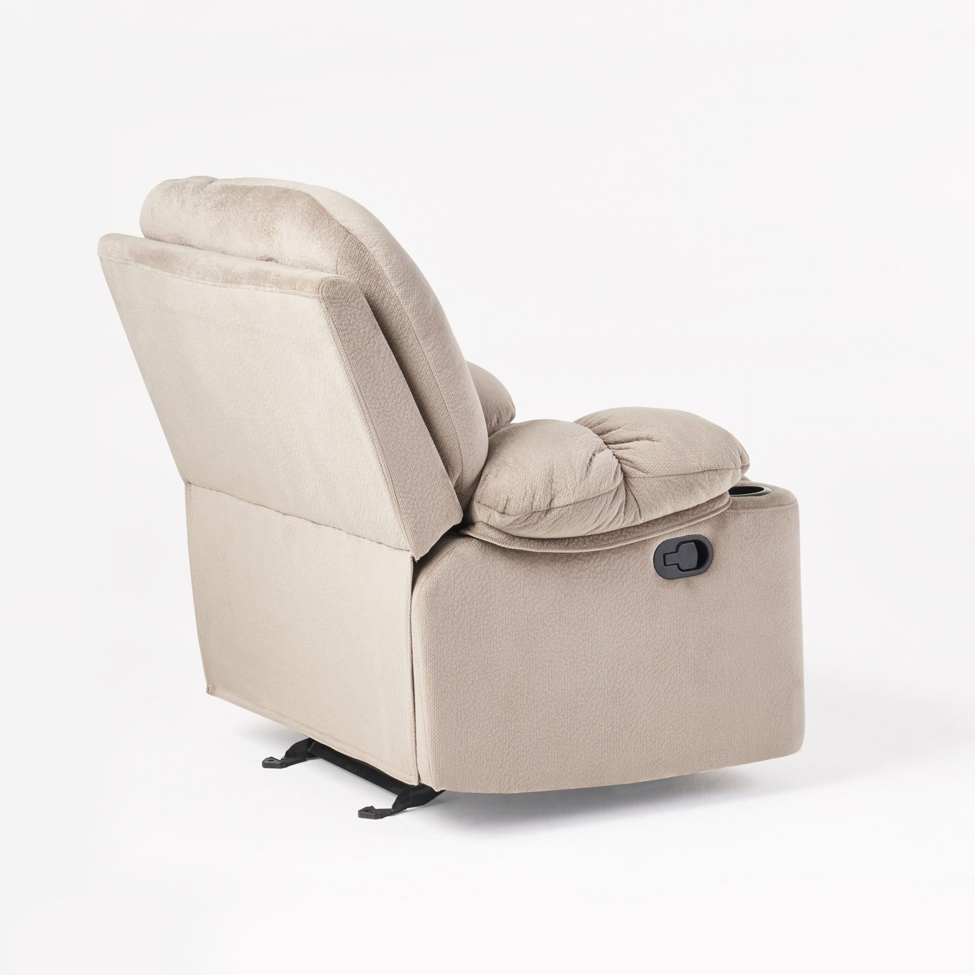 Luxurious Manual Recliner Chair, Skin-Friendly, Dual Cup Holders - Coffee - Image 14