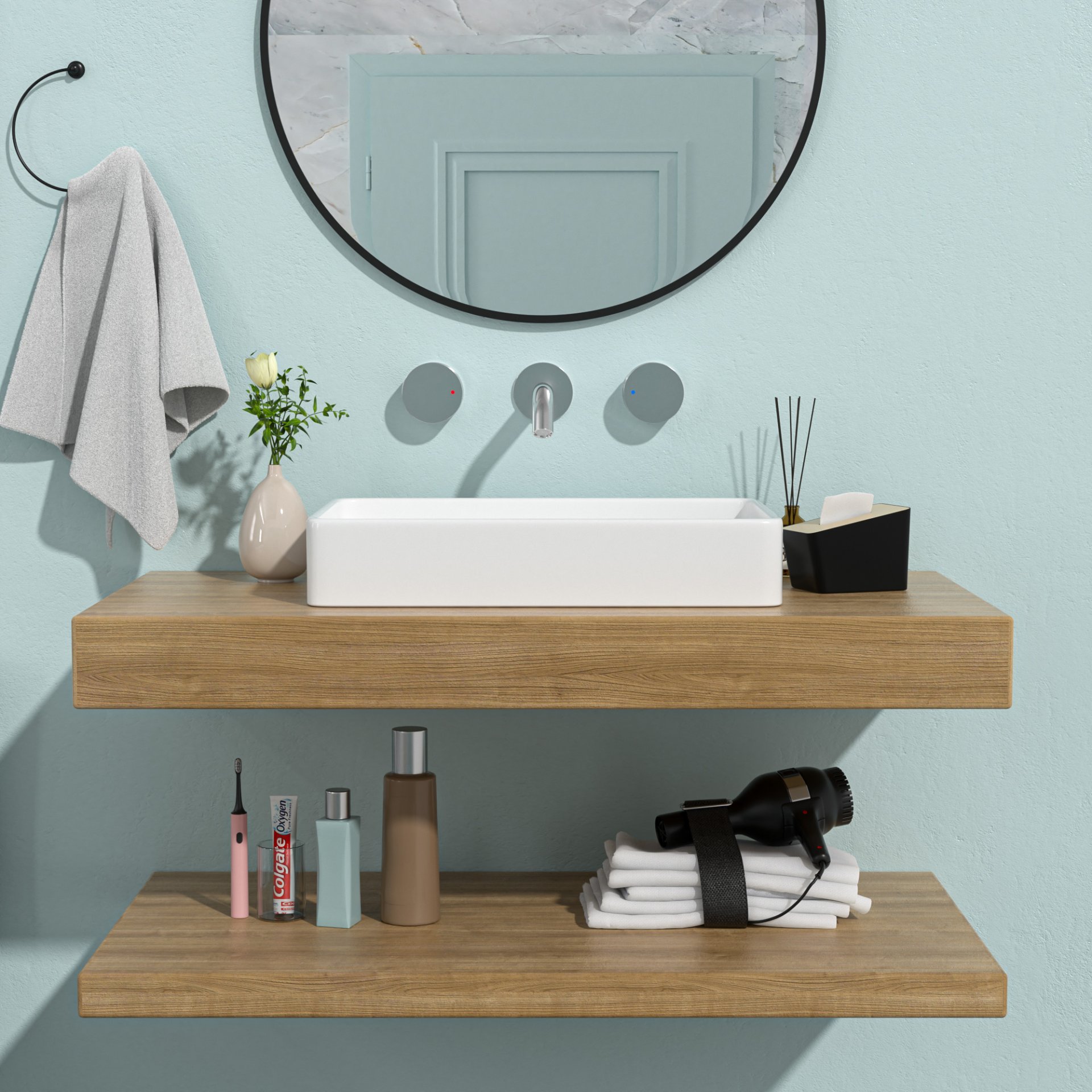 24 X 16" Ceramic Rectangular Vessel Bathroom Sink - White - Image 5