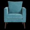 Accent Chair, Boucle Chair, Barrel Chair, Fabric Armchair Club Chair, Upholstered Arm Chair With Solid Wood Legs, Waist Pillow, Padded Single Chair For Living Room / Bedroom / Study / Waiting Room - Teal - Image 14