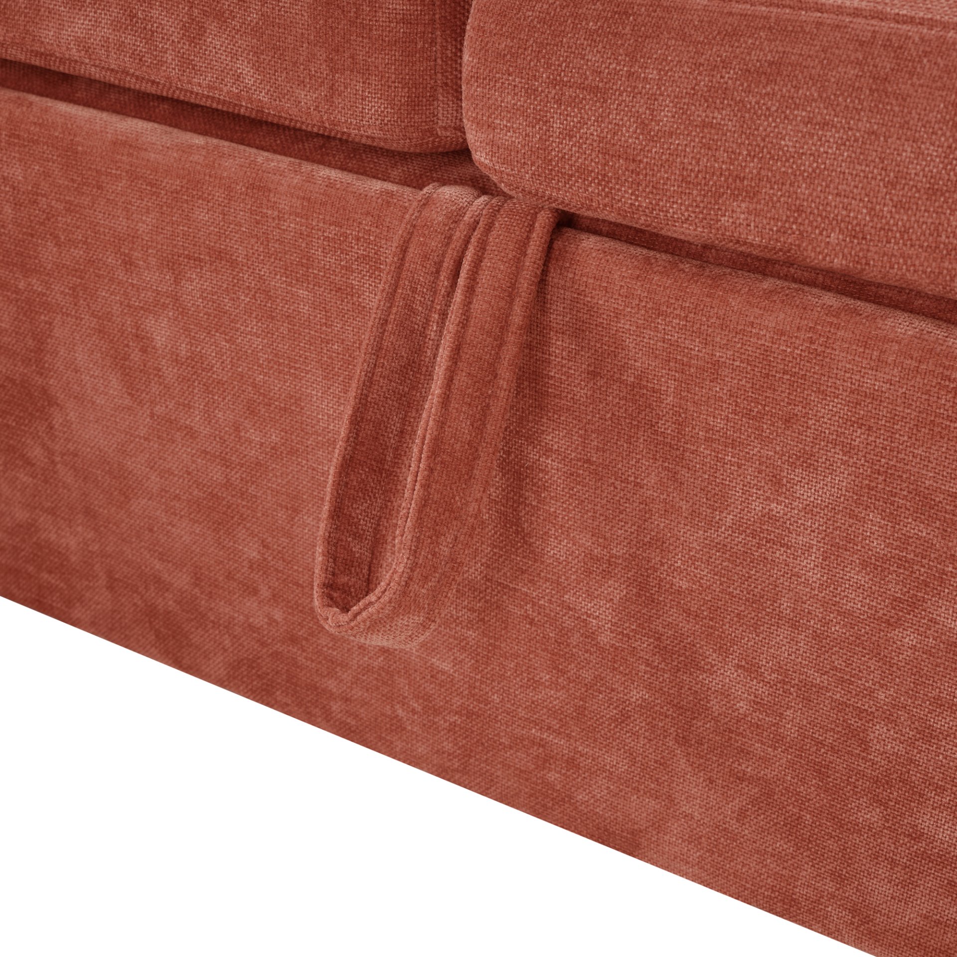 Upholstered L Shaped Sectional Sofa Bed With Sleeper And Hidden Storage - Orange - Image 18