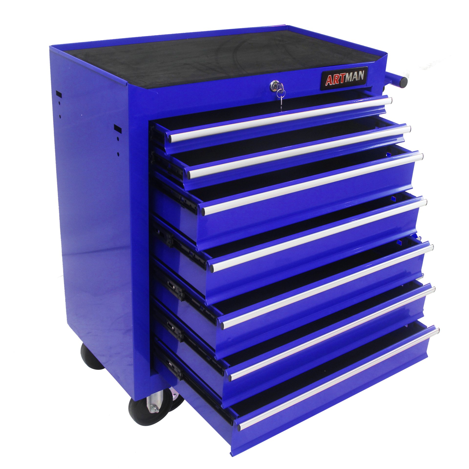7 Drawers Multifunctional Tool Cart & Wheels - Blue - Image 6