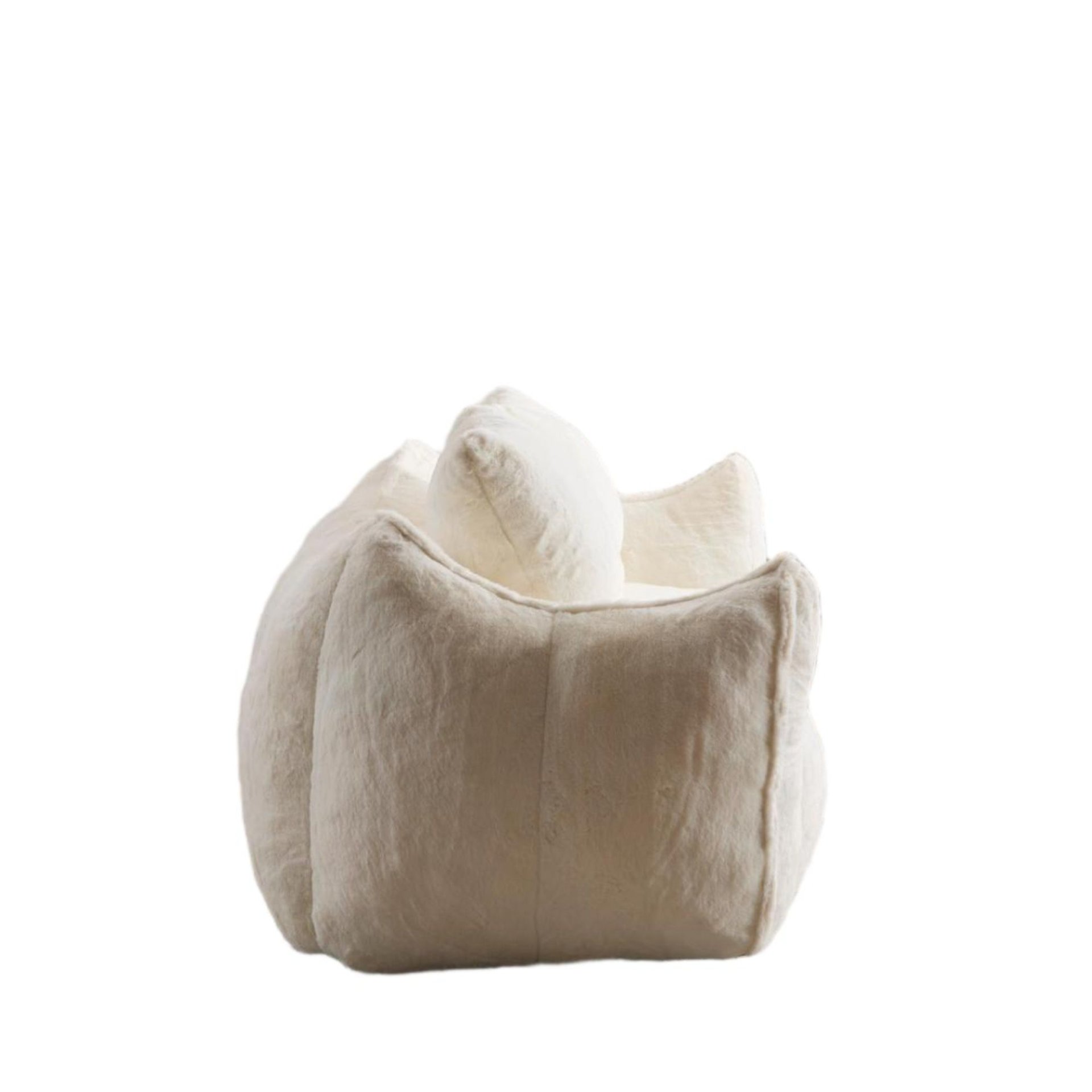 Giant Bean Bag Couch, Ultra Soft Fluffy Loveseat For Living Room Reading Chair With Pillows - White - Image 14