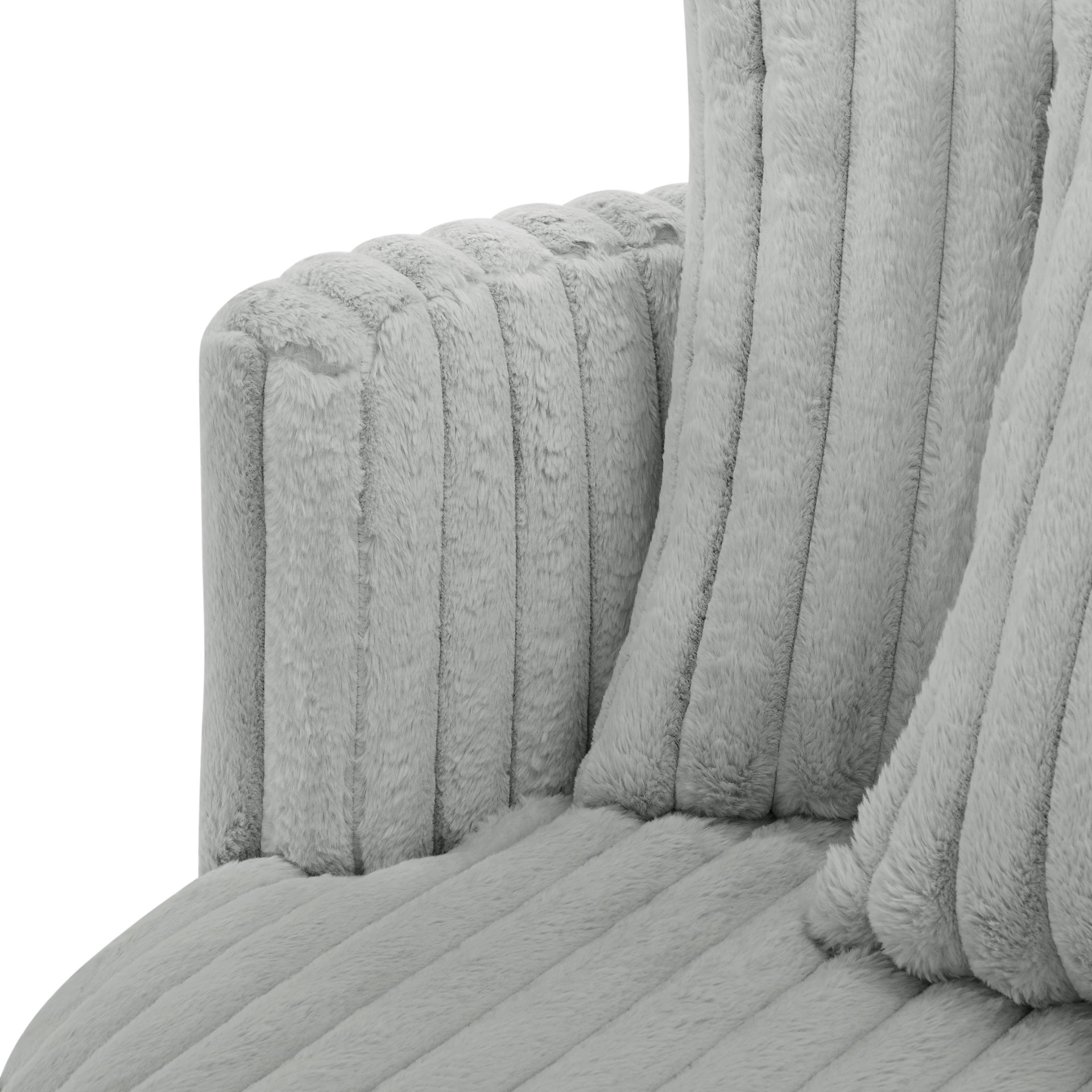 Mindy - Oversized Swivel Barrel Chair - Gray - Image 7
