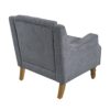 Accent Chair, Living Room Chair, Footrest Chair Set With Vintage Brass Studs, Button Tufted Upholstered Armchair For Living Room, Comfy Reading Chair For Bedroom, Reception Room - Gray - Image 18