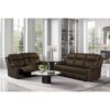 Brenda - Console Reclining Loveseat With Manual Recline Function - Brown - Image 10
