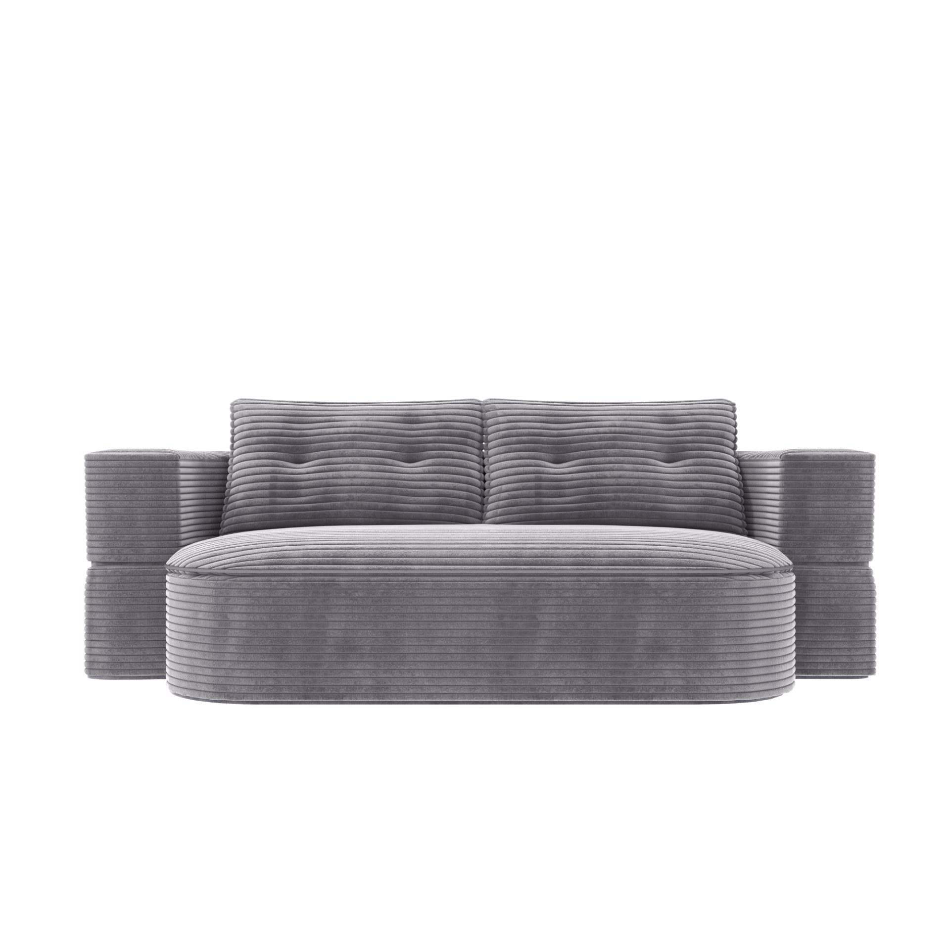 2 In 1 Foldable Sofa Plush Corduroy Sofa Convertible Floor Sofa Bed Deep Seating With Multi Functional Blanket Suitable For Living Rooms - Light Gray - Image 12