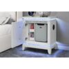 Adalid - Nightstand With Cooler, USB And Speaker - White - Image 2