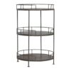 Industrial Round Butler Tray Table - Chestnut - Image 4