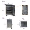 30 And 2 Bay Mobile School Charging Cart Station For Chromebook, Tablet And Laptop Computer With Power Strip Included - Silver - Image 3