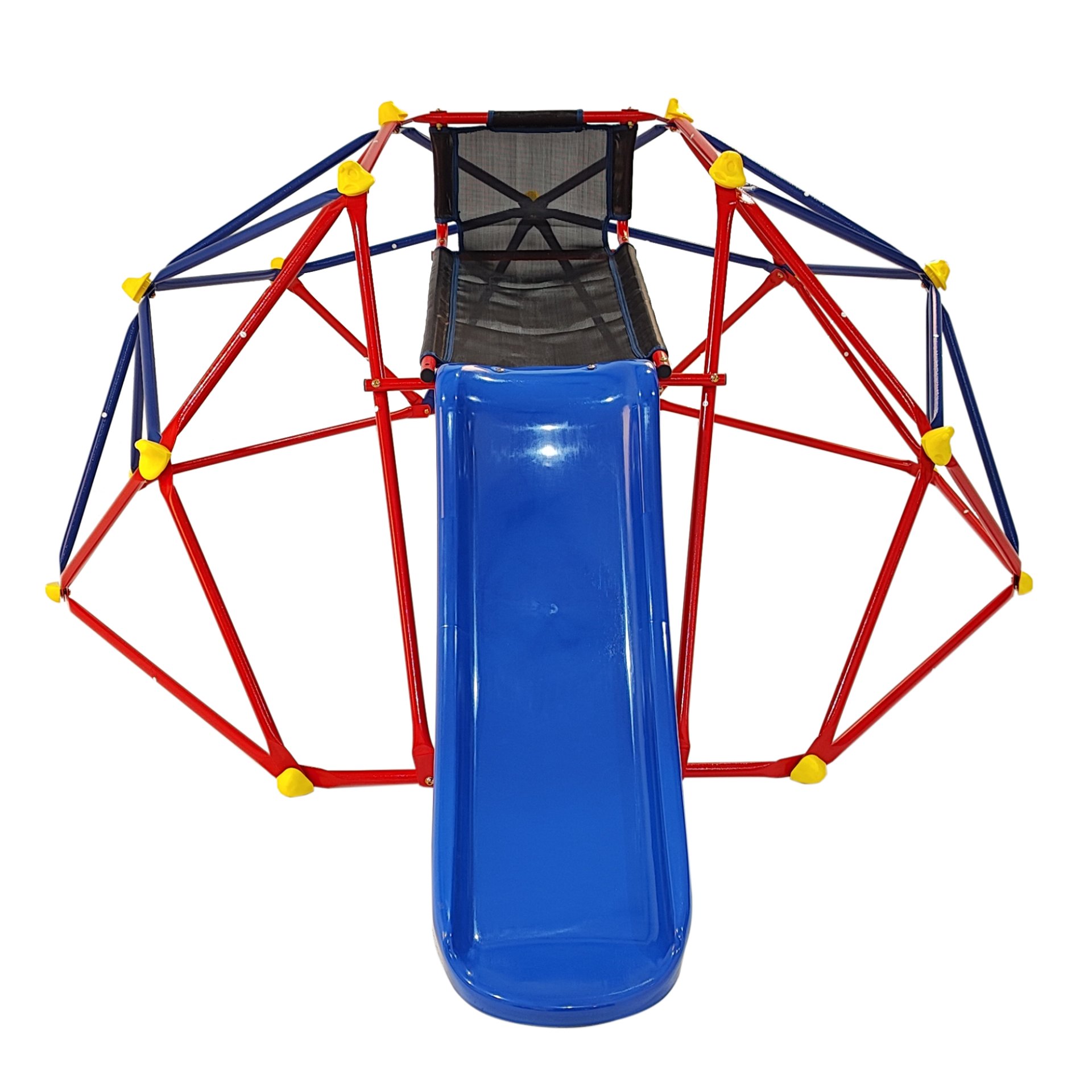 Innovative Dome Climber With Slide And Climbing Stones - Blue / Red - Image 10
