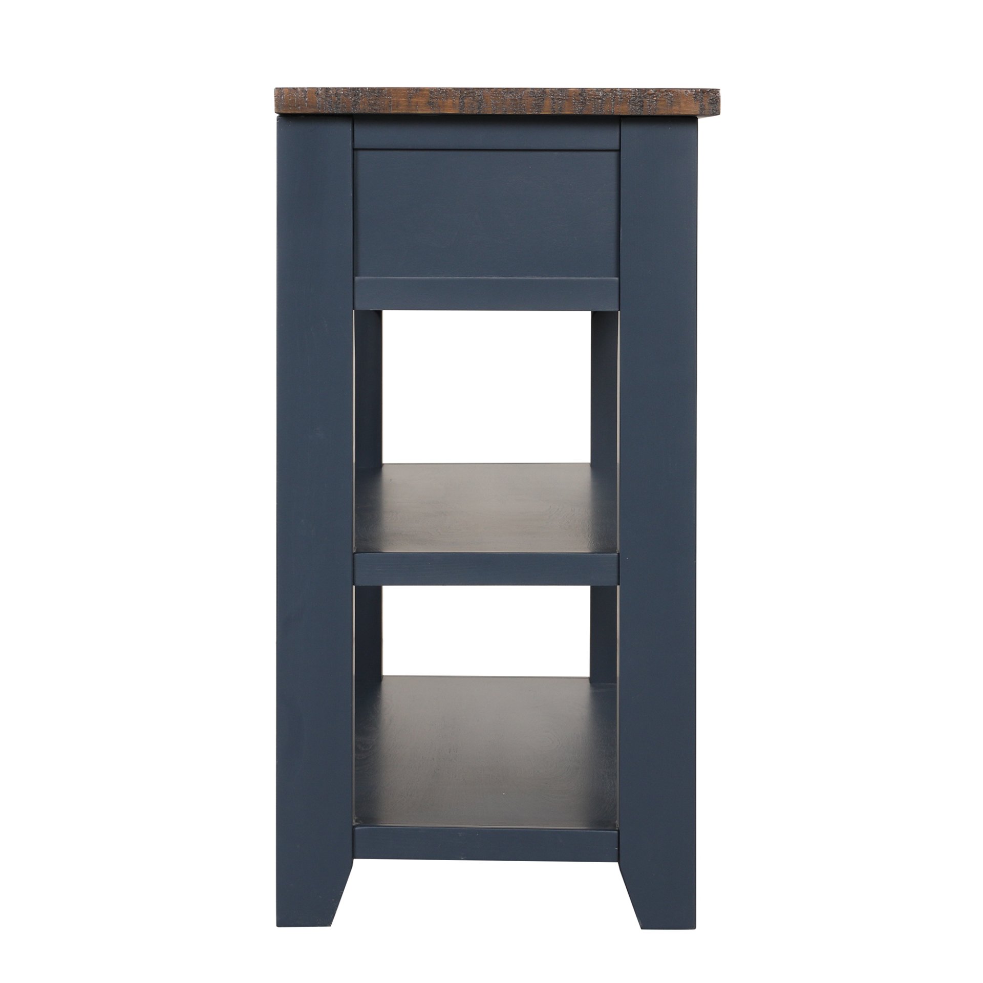 49'' Rectangular Solid 3 Drawer 2 Shelf Console Table - Blue - Image 11
