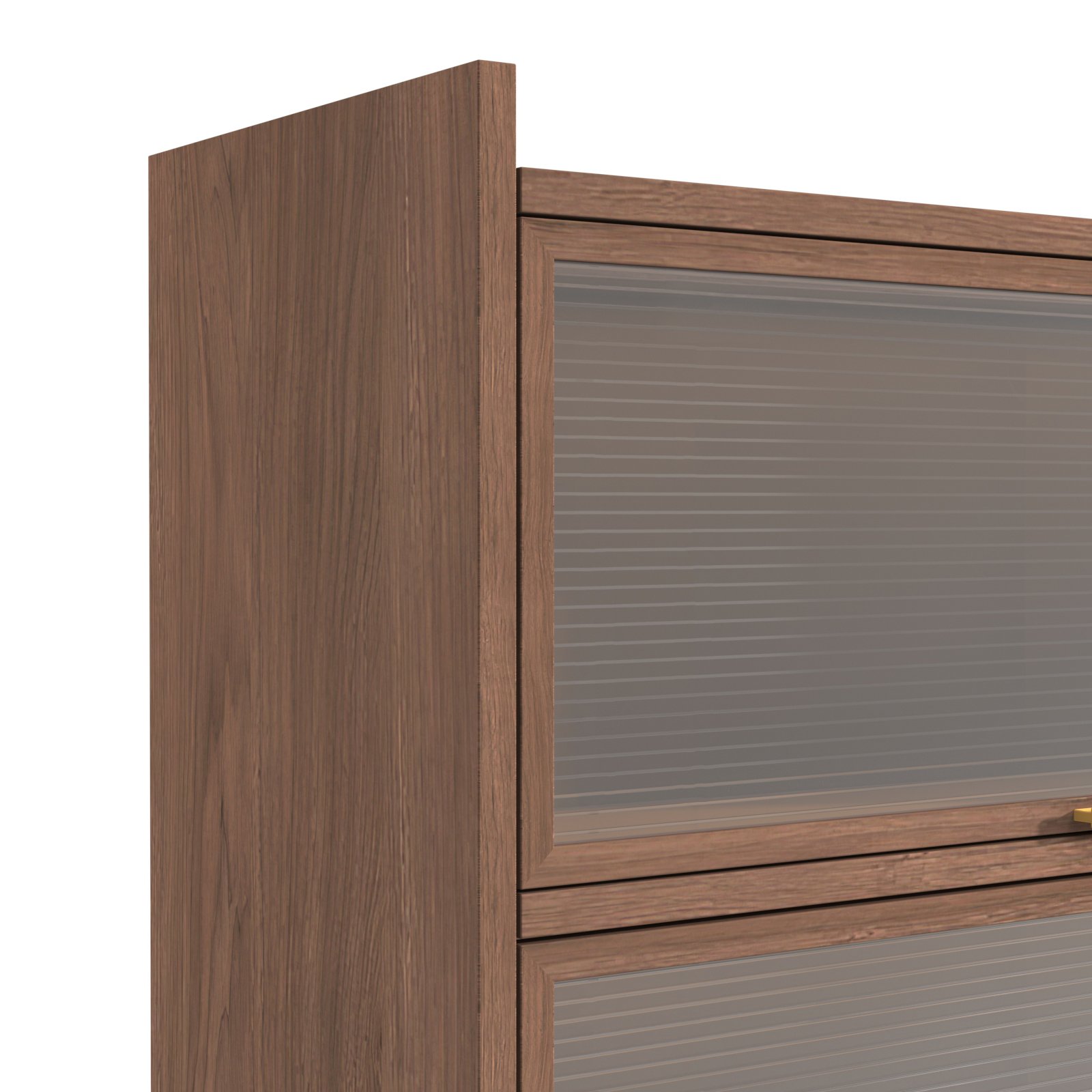 3 Flip Doors Cabinet, With Ample Storage Space For Living Room - Walnut - Image 11