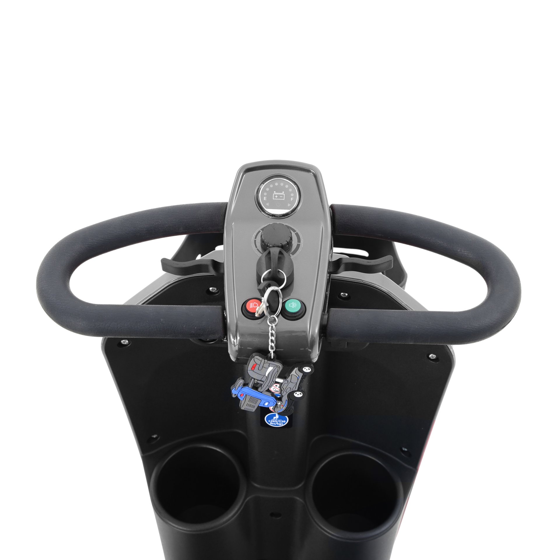Max Plus - 4 Wheels Outdoor Compact Mobility Scooter With 2 Pieces X 20Ah Lead Acid Battery, 16Miles, USB Charger Port & Cup Holders, 300W Motor - Gray - Image 5