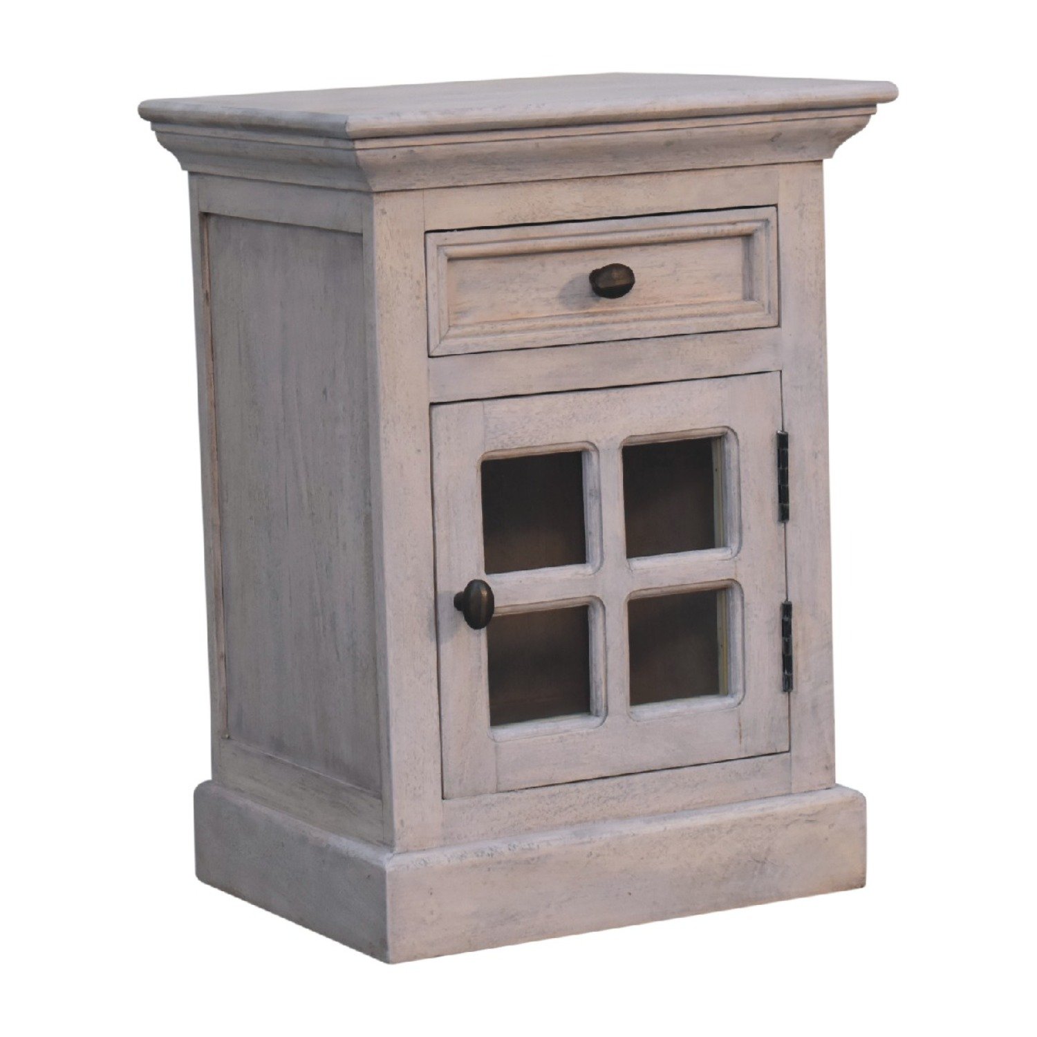 Glazed Bedside Table - Stone White - Image 4
