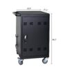 32 Bit Device Charging Trolley For Tablets And Laptops With Cable Management, Removable Doors - Matte Black - Image 3