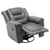 360° swivel And Rocking Home Theater Recliner Manual Recliner Chair With Wide Armrest For Living Room - Gray - Image 14