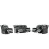 Home Theater Recliner Set Manual Recliner Chair With Wide Armrest, Two Built-In Cup Holders For Living Room - Black - Image 20