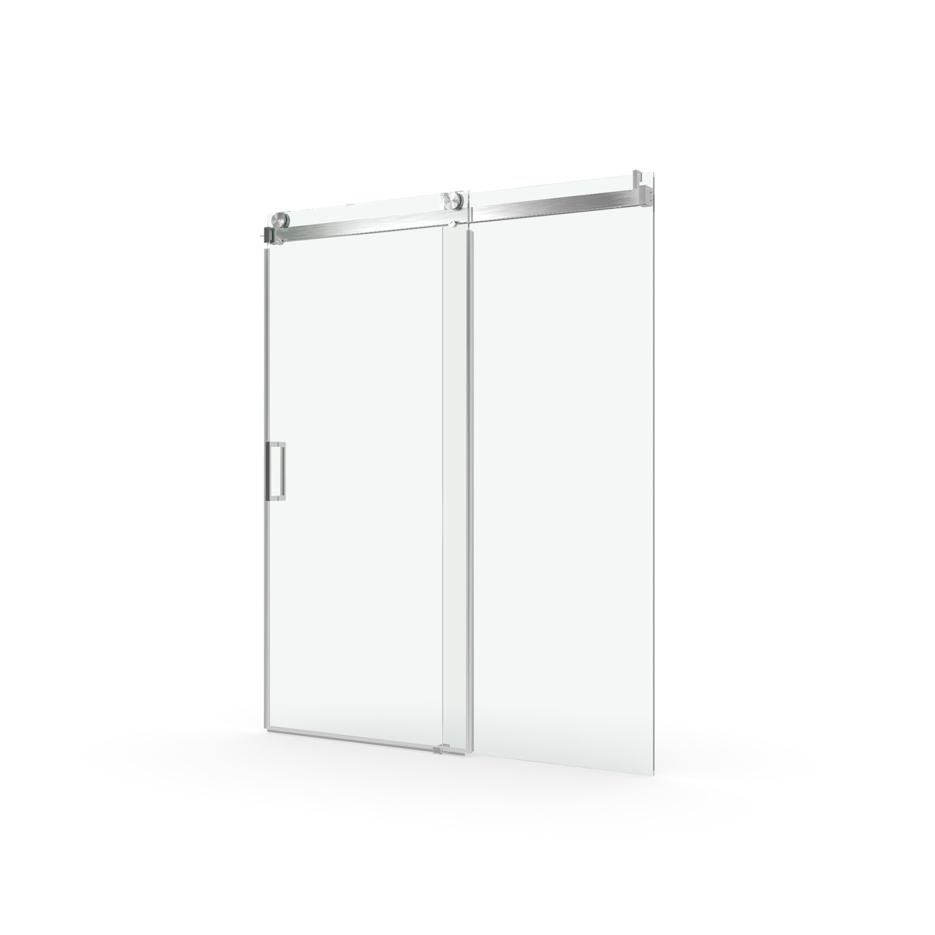 Frameless Soft Closing Shower Door, 1 / 4" (6Mm) Tempered Glass Single Sliding With Explosion Proof Coating - Brushed Nickel - Image 11