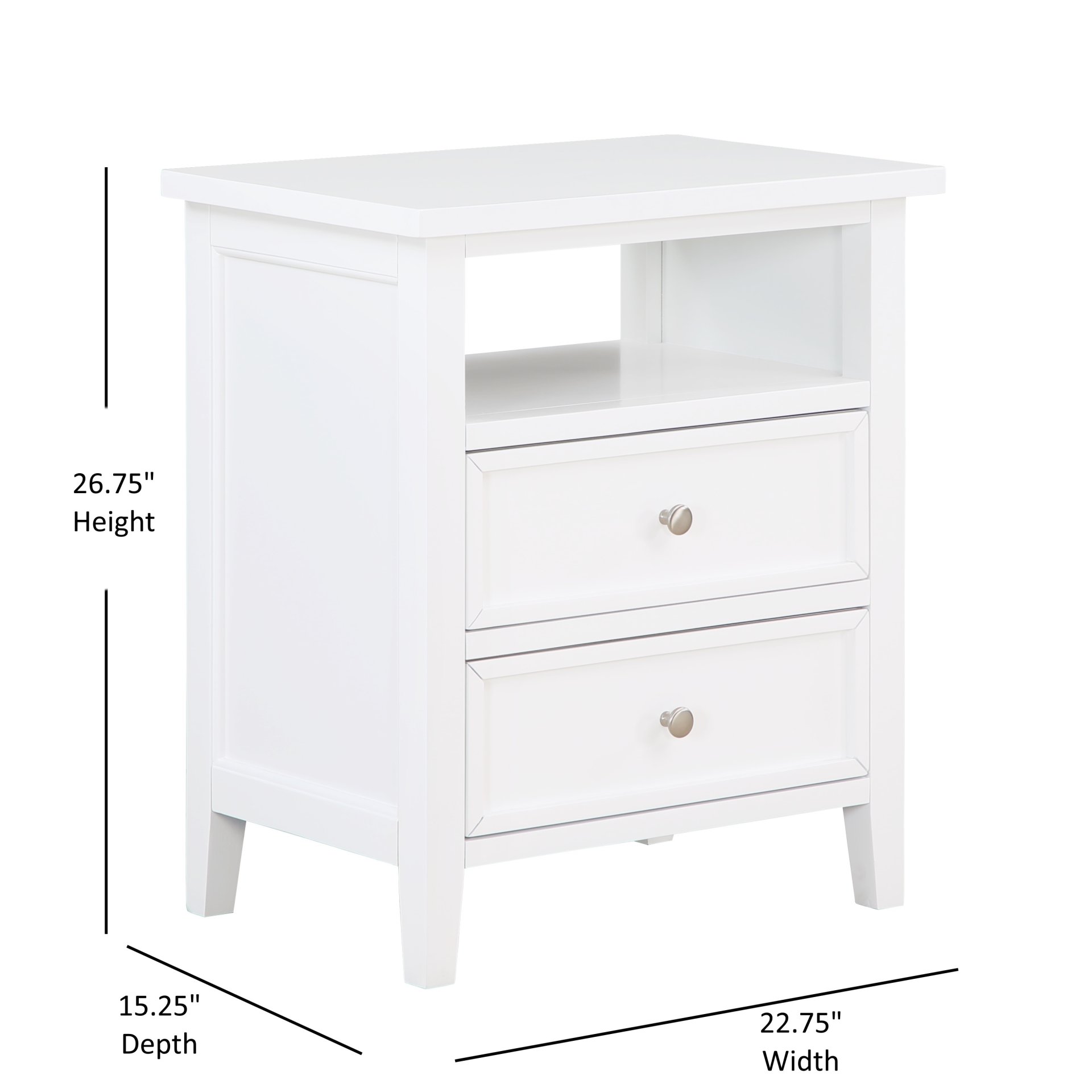 Weston - 2 Drawer Nightstand - White - Image 3